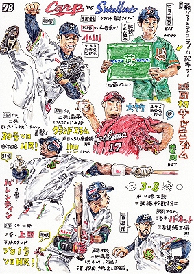 Takahiro Nagasawa, Baseball Coloring Book 2013, No.78 26x18.5cm