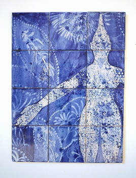 Jun Shirasu, Celestial, Azulejos, 56x42cm, 2010